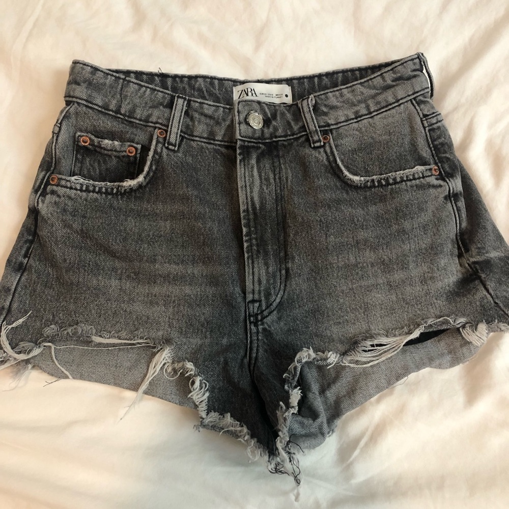 Zara high waist jean shorts